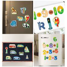 Letras magnéticas grandes, imanes de refrigerador del alfabeto ABC 26 PIEZAS con lindos animales en mayúsculas de colores, juguetes educativos de ortografía y alfabeto magnético para el refrigerador, relleno de canasta de Pascua para niños pequeños y niños - número - Ver 6