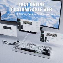 ATTACK SHARK X68MAX HE 60% Aluminum Keyboard | 8K Polling 0.08ms Latency | Hall Effect RT RGB Cloud Customization PBT Keycaps - Multicolor - View 7