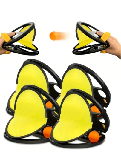 1 pieza Juego de lanzamiento - Juego de exterior 1 paleta y 2 pelotas, Juego de playa Configuración de patio trasero Atrapar pelota Deportes al aire libre Ping Pong