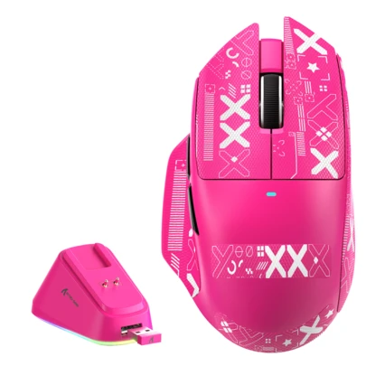 ATTACK SHARK V6 Gaming Mouse With Magnetic Charging Dock, PixArt PAW3311 Gaming Sensor, BT/2.4G Wireless/Wired