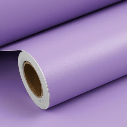 1 Roll Purple Self-Adhesive Wallpaper, DIY Waterproof & Washable, Suitable For Kitchen, Cabinets, Tables, Chairs, Room Decor, Renovation, Self-Adhesive Wall Paper, Wall Sticker, Home Decoration
