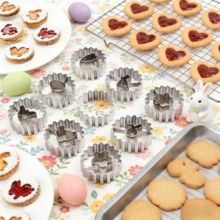 9pcs Stainless Steel Animal Shaped Cookie Cutter Set, Includes Rabbit, Butterfly, Chick Patterns, Ideal For Easter, DIY Cake Decorations And Holiday Desserts, Spring Seasonal Kitchen Tools And Accessories, Dishwasher And Oven - Silver - View 13