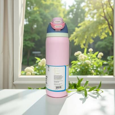 Owal-A 32oz Stainless Steel Insulated Water Bottle - Leak-Proof Sports Water Bottle With Dual-Function Spout Lid, Flip-Top Straw And Wide Mouth Design - Keeps Drinks Hot/Cold For 24 Hours - Great For Fitness, Travel And Everyday Use