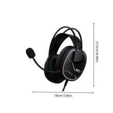 ONIKUMA Wired X Series Gaming Headset, Wired RGB Lighting, Noise Isolation Design, Suitable For PC Gaming, Dual Interface For Multi-Device, High-Fidelity Sound Quality, USB + 3.5mm Dual Connector, Applicable To Desktop And Laptop, Illuminating Effect - Multicolor - View 8