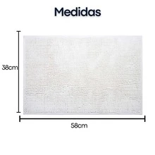 Non-Slip Bath Mat 40 X 60 Super Absorbent Soft Noodle Ball Various Colors - White - View 3