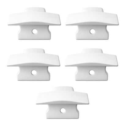  Kit 10 Tampas de Perfil Risque Inside 24x15mm Com furo Branco ou Preto Alut By Avant