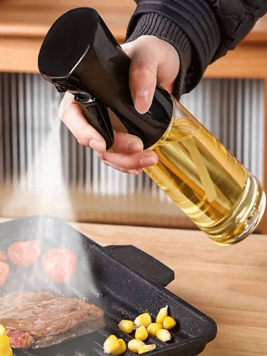 1 pezzo Dispenser di olio d'oliva 2 in 1 - Bottiglia per olio d'oliva da 200ml/300ml/500ml con spruzzatore - Per cucinare, cucina del ristorante, insalata, barbecue, grigliata all'aperto, accessori per la cucina, adatto per varie riunioni ed eventi, preparazione di alimenti, negozi di spuntino, negozi, ristoranti, pensioni, vacanze, barbecue in spiaggia, regalo per famiglia, amici, coppie e madri