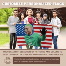 Football Star Kylian French Mbappe Flag Wall Hanging Banner USA Flag 3X5 Ft Funny Banner Polyester With Brass Grommets,Funny Flag Decorations,Flag For Room, Dorm, Outdoor - Pink - View 5