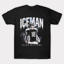Caleb Williams Chicago Iceman Signature T-Shirt - 黑色 - 查看 1