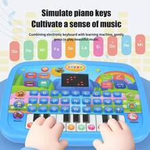 1 Piece Interactive Learning Tablet For Toddlers, With Letter, Number, Music, Word, And Early Learning Math Games, A Fun Educational Tool For Young Learners, Number Kids, Game Tablet - Blue - View 6