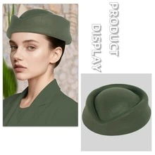 1pc Elegant Women's Felt Fedora Hat - Polyester Woven Lightweight Non-Stretch Hat, Suitable For New Year And Church Weddings - No Feathers, Hand Wash Or Dry Clean Only, Suitable For Daily Activities, Gatherings, Parties, Can Be Used As Holiday And Mother's Day Gifts, One Size Hair Sleep Cap - Other Colors for Style B - View 7