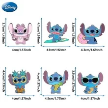 Monogram 1 chiếc ghim cài áo Stitch bằng hợp kim kẽm tráng men, sản phẩm chính thức của Disney – Ghim cài áo hình hoạt hình dễ thương dùng để trang trí quần áo, túi xách, ba lô, mũ và phụ kiện tóc, quà tặng anime sưu tầm thú vị nhân dịp sinh nhật và Giáng sinh. - 1 cái - Xem 5