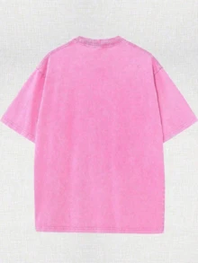 Frieren Beyond Journey's End Tee & Hoodie Washed, Vintage Washed Heavy Cotton Oversized Anime Manga Hoodie T-Shirt Set, Retro Unisex Streetwear Graphic Top, Fantasy Healing Journey Edition, Japanese Anime Merch - 粉色 - 查看 2