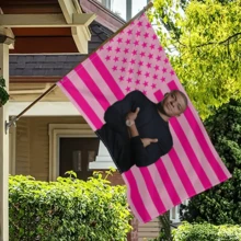 Football Star Kylian French Mbappe Flag Wall Hanging Banner USA Flag 3X5 Ft Funny Banner Polyester With Brass Grommets,Funny Flag Decorations,Flag For Room, Dorm, Outdoor - Pink - View 7