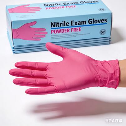 Pink Disposable Nitrile Gloves, Suitable For Housework, Dishwashing, Car Washing, Bathroom, Home Cleaning, Kitchen Cleaning, Household Items, Cleaning Tools, Manicure And Hairdressing, Tattoo And Hair Dyeing, Cleaning Supplies