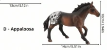 POKOJA LAND 1pc Realistic Miniature Toy Pony And Horse,Wildlife Model Set With Simulated Animals ,Figurines Horse Set With White Horse, Arabian Horse, Jockey And Mare Figurines - For Decoration, Dollhouses, Miniature Toys,And Farm Play (Partially Random) - Multicolor - View 17