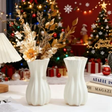 1 chiếc bình trang trí nhà cửa bằng nhựa, bình nhựa PP viền lượn sóng, phong cách tối giản, trang trí nhà cửa dịp năm mới, Lễ tình nhân, Ramadan. - 1PC - Xem 3