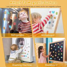 Letras magnéticas grandes, imanes de refrigerador del alfabeto ABC 26 PIEZAS con lindos animales en mayúsculas de colores, juguetes educativos de ortografía y alfabeto magnético para el refrigerador, relleno de canasta de Pascua para niños pequeños y niños - letras minúsculas - Ver 7