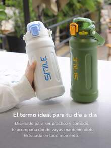 Termo Deportivo PYA-13, El termo perfecto para tu día a día 900 ml, Ideal para tu ida al gym, campamento, escuela o trabajo. - Verde - Ver 8