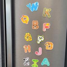 Letras magnéticas, pegatinas de animales y números, herramienta educativa de aprendizaje del alfabeto y números en inglés para niños de 3 a 6 años, juego de rompecabezas magnético de animales y juguetes de reconocimiento de palabras, regalos para niños - letras minúsculas - Ver 5