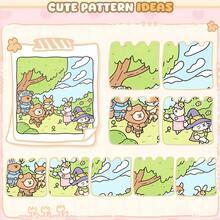 1本40页190克奇幻朋友成人涂色书 - 可爱宠物奇幻冒险+城堡宝藏插图，舒缓压力涂色疗法，情人节、女孩、婚礼、母亲节的理想礼物，厚纸，线条清晰，适合作为文具和学习用品。 - 幻想朋友 - 查看 5