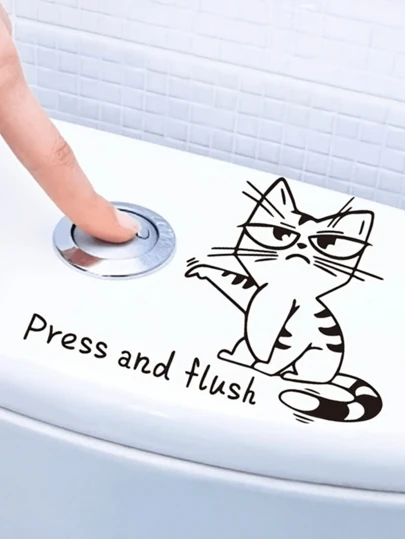 1 Peça Adesivo de Gato Preto e Branco Fofo e Divertido para Banheiro, Adequado para Decorar Banheiro, Parede ou Azulejos do Banheiro. O Adesivo é Leve, Fácil de Aplicar e Ocupa Pouco Espaço, Conveniente para Substituição Diária. O Esquema de Cores Preto e Branco Simples é Esteticamente Agradável, Adicionando Ludicidade ao Banheiro. Aplicável para Banheiros Domésticos, Também Pode Ser Usado Como Um Pequeno Adesivo Decorativo.