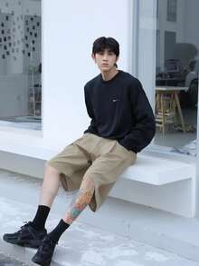 Sudadera Nike Club Ft con cuello redondo y tejido French Terry para hombre - Negro - Ver 7