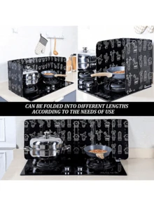 1/2pcs, Kitchen Oil Splash Guard, High-Temperature Resistant Stove Splash Guard For Cooking And Frying, Kitchen Supplies, Cooking Tools - Multicolor - View 6