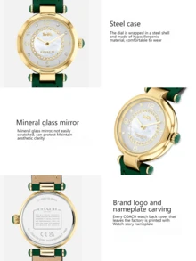 Coach Cary Green leather Strap Women's Watch - 綠色 - 查看 11