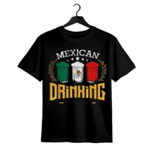 Hilarious Mexican Drinking Team T-Shirt – Show Your Pride with the Mexico Flag - Noir - Voir 1