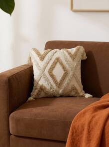 Cirelle 1pc Fashionable Creative Soft Plush Tassel Throw Pillow Cover - Multicolor - View 2