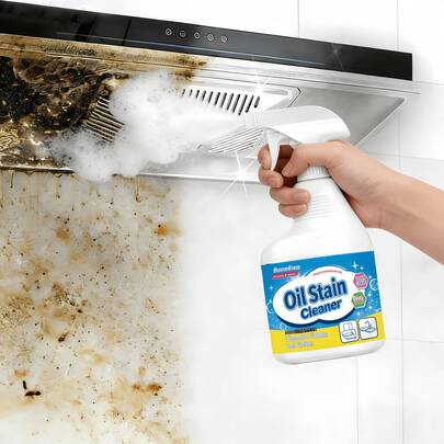 500ml Kitchen Degreasing Cleaner, Suitable For Stove, Oven, Range Hood, Pots And Pans. Effectively Dissolves Burnt Food Residue And Stubborn Grease, Keeps Kitchenware Shiny And Clean.