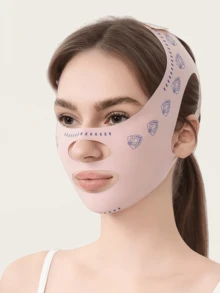 V字脸瘦脸带，提拉紧致塑形，减少双下巴，面部塑形带，按摩功能，男女通用 - 固定下巴，可调节面罩，可重复使用的女士下巴带，透气无缝V字形面罩，适合睡眠、运动和瑜伽，轻盈透气无皱，Y2K哥特风旅行必备，方便携带，圣诞礼物，圣诞装饰，女士礼物 - 彩色 - 查看 9