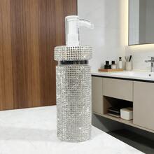 Chai đựng sữa dưỡng thể bằng acrylic đính đá, thiết kế lấp lánh sang trọng, chai mỹ phẩm trong suốt chống rò rỉ, có thể tái sử dụng, nhẹ, thích hợp cho bàn trang điểm/phòng tắm, thiết kế lấp lánh sang trọng dành cho việc đựng mỹ phẩm cao cấp của phụ nữ, sử dụng trong khách sạn và gia đình. - Nhiều màu - Xem 3