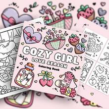 1本40页190克温馨少女成人涂色书 - 甜心女孩+浪漫爱心插图，减压涂色书，粗线条轮廓，易于涂色，是假日休闲和学校手工活动的理想之选，也适合作为文具和学习用品，是送给女孩的完美礼物，也是送给闺蜜的创意礼物，更是绘画爱好者的理想之选，尤其适合婚礼季和母亲节。 - 溫馨女孩的季節 - 查看 2