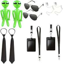 6pcs Fashion Creative MIB Agent Costume Accessories, Secret Service Costume Set Suitable For Men & Women Cosplay - Black - View 7