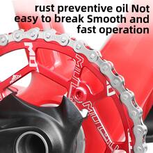 VXM 1 Box Mountain Road Bicycle Chain, 1S Single Speed Electroplated Anti-Rust Bright Silver Derailleur Chain - Multicolor - View 7