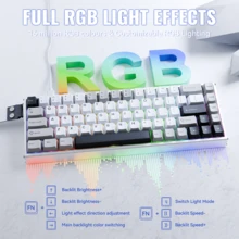 ATTACK SHARK X68MAX HE 60% Aluminum Keyboard | 8K Polling 0.08ms Latency | Hall Effect RT RGB Cloud Customization PBT Keycaps - Multicolor - View 3