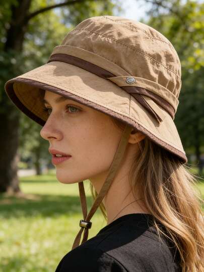 1pc 2026 Fashionable & Versatile, Quick-Drying Bucket Hat, Sun Protection For Spring/Summer, Face-Slimming, Sweet & Cute, Wind-Resistant & Thermal Insulation, Ear Protection, Soft & Comfortable, Suitable For Cold Weather, Christmas, Spring Festival, New Year And Other Holidays, Outdoor Activities And Cycling In Winter