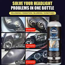 10.14盎司车灯除黄增亮抛光剂 | 汽车大灯氧化和模糊修复套装 - 增亮、提高透明度、防止开裂 - 家用汽车大灯修复和保养套装 - TAE-004 - 查看 9
