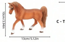 POKOJA LAND 1pc Realistic Miniature Toy Pony And Horse,Wildlife Model Set With Simulated Animals ,Figurines Horse Set With White Horse, Arabian Horse, Jockey And Mare Figurines - For Decoration, Dollhouses, Miniature Toys,And Farm Play (Partially Random) - Multicolor - View 16