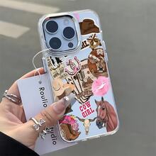 Crónicas de vaquera Dise?o de impresión,Protector Transparente de Alta Calidad para Celular - Funda Anti-Caídas de TPU para Multi-Modelos (OPPO, Redmi, , ) - Ideal para San Valentín y Halloween - transparente - Ver 6