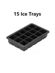 1 khay làm đá viên 15 ô bằng silicon, khuôn làm đá đơn giản dùng cho tủ lạnh, nhà bếp, trường học, đám cưới, trang trí nhà cửa, dụng cụ nhà bếp. - Nhiều màu - Xem 5