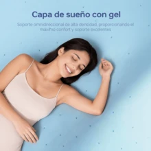 DreamFit Colchón Soporte Ortopedico Híbrido,Colchon Matrimonial│Queen Size│King Size En Caja,Premium Espuma de Alta Densidad Memory Foam Con Gel,Sensación nube Lujo y confort,Tecnología Antimovimiento,Absorción y Transpiración,Hipoalergénico,Antiácaros,Colchones Resortes - Blanco y Negro - Ver 8