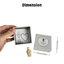 1 Pc Guardian Angel, Fun Friendship Gift, Solid Wood Carved Angel Ornament, Perfect Birthday Gift For Female Friends, Best Friends, Colleagues, Sisters, Classmates, Men & Women, Him & Her - Guardian Angel - View 2