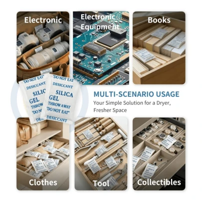 25/10pcs Premium Desiccant Packs, For Humidity Control In Storage, Suitable For Luggage, Camera, Clothes, Books, Precision Instruments (5g),Cute Stuff