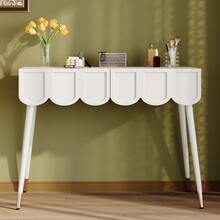 Vanity Unit With 2 Drawers, Metal Legs, White, Dimensions: W100 * D40 * H76 Cm - White - View 8