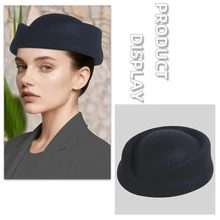 1pc Elegant Women's Felt Fedora Hat - Polyester Woven Lightweight Non-Stretch Hat, Suitable For New Year And Church Weddings - No Feathers, Hand Wash Or Dry Clean Only, Suitable For Daily Activities, Gatherings, Parties, Can Be Used As Holiday And Mother's Day Gifts, One Size Hair Sleep Cap - Other Colors for Style B - View 10