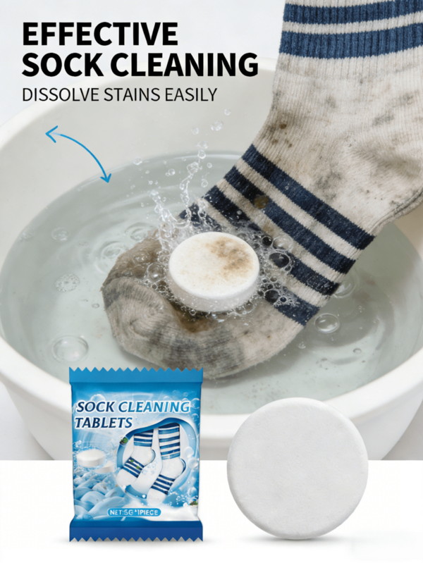 jakehoe Sock Cleaning Sheets - Powerful Stain & Odor Removal, Easy Dissolving No Residue, Color- Fiber Protection For Sports Socks, Silk Socks, Ankle Socks. Machine Or Hand Wash, Slouchy Essential, Deep Cleans Sweat & Foot Odor, Gentle Formula Leaves Fresh Scent, Travel-Friendly Hygiene, Household Essential Goodbye Hand Scrubbing, Upgraded Laundry Sheets, Ideal For Students, Office Workers, Sports Enthusiasts. One Sheet Easily Cleans Stubborn Stains, Color-, No Optical Brighteners, Whole Family Sock Cleaning Solution