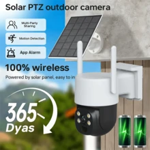5G WiFi Solar Powered Camera, PIR Motion Detection, Night Vision, Waterproof, 4MP 2K IP Security Video Camera, CCTV Monitor - Multicolor - View 6